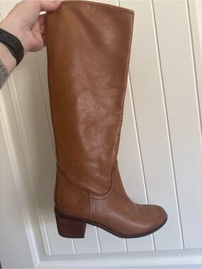 Sam Edelman Loren Tall Leather Boots Brown Riding Boots Size 7